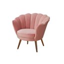 Ver imagem 3 de Poltrona Petala Pelucia Pes Palito Rosa Macia