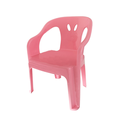 2 Cadeiras Mini Poltrona Infantil de Plástico Rosa - 2