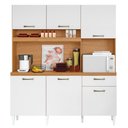 Ver imagem 1 de Kit Cozinha Compacta 6 Portas Siena 160 Cm Cinamomo Branco Armoveis