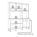 Ver imagem 5 de Kit Cozinha Compacta 6 Portas Siena 160 Cm Cinamomo Branco Armoveis