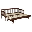 Ver imagem 4 de Sofá-cama com Cama Auxiliar de Madeira Maciça para Colchão 78x188cm Multimóveis Cr35275 Walnut