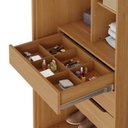 Ver imagem 5 de Guarda Roupa Casal Atraente 100% MDF 2 Portas de Correr 6 Gavetas Marrom/Cinamomo