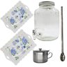 Kit Cozinha Suqueira 4 Litros + Açucareiro Inox com Colher + Colher Longa Mexedor + 2 Bandejas - 1