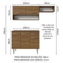 Ver imagem 4 de Armário de Cozinha Compacta 165cm Rustic Emilly Madesa 08