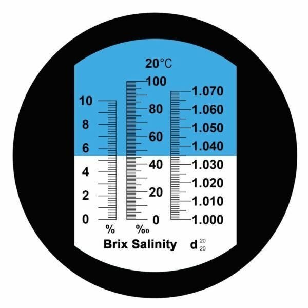 Refratômetro Salinidade Portátil Brix 0-10% - 7