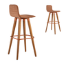 Kit 2 Banquetas Linea Base Madeira Cozinha Bar Bancada Alta:terracota/cobre - 3