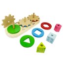 Ver imagem 2 de Brinquedo Educativo Madeira Encaixe Geométrico Engrena Roda