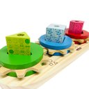 Ver imagem 3 de Brinquedo Educativo Madeira Encaixe Geométrico Engrena Roda