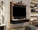 Ver imagem 1 de Painel TV Turyn até 32 Polegadas cores: Preto / Freijó