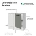 Ver imagem 3 de Balcão de Canto 1 Porta (sem Tampo) Branco/Cinza Agata Madesa