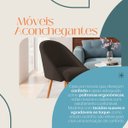 Ver imagem 3 de Kit 02 Poltrona Cadeira para Sala Orgânica Curva Redonda Confortável Reforçada Recepção Suede Marrom