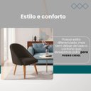 Ver imagem 2 de Kit 02 Poltrona Cadeira para Sala Orgânica Curva Redonda Confortável Reforçada Recepção Suede Marrom