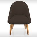 Ver imagem 6 de Kit 02 Poltrona Cadeira para Sala Orgânica Curva Redonda Confortável Reforçada Recepção Suede Marrom