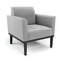 Ver imagem 2 de Sofá Namoradeira com 2 Poltronas Base de Madeira Fixa Preto Marisa Suede Cinza D03 - D'Rossi