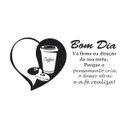 Ver imagem 2 de Adesivo Parede Cozinha Frase Café Coffee Bom Dia Fé Alegria