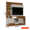 Ver imagem 4 de Estante Home Para TV 50 Polegadas 2 Portas Freijó Off White Alagoas Linea Brasil