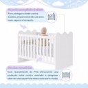 Ver imagem 4 de Berço Mini Cama com Colchão e Suporte Mosquiteiro Ternura Compact 100% MDF