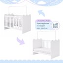 Ver imagem 6 de Berço Mini Cama com Colchão e Suporte Mosquiteiro Ternura Compact 100% MDF
