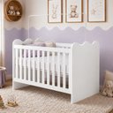 Ver imagem 1 de Berço Mini Cama com Colchão e Suporte Mosquiteiro Ternura Compact 100% MDF
