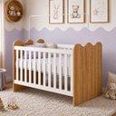 Ver imagem 1 de Berço Mini Cama com Colchão e Suporte Mosquiteiro Ternura Compact 100% MDF