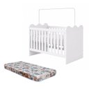 Ver imagem 2 de Berço Mini Cama com Colchão e Suporte Mosquiteiro Ternura Compact 100% MDF
