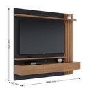 Ver imagem 4 de Painel para Tv Home Suspenso Juriti 1.8 com Aparador Riviera Noce Milano Preto Acetinado - Colibri