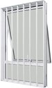 Ver imagem 1 de Vitrô Alumínio Branco Maxim Ar 1S c/Vidro Fixo e Grade Maxx - 80x80