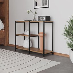 Aparador Industrial Artesania Preto e Imbuia 95cm - 1
