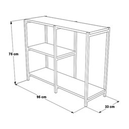 Aparador Industrial Artesania Preto e Imbuia 95cm - 3