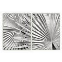 Ver imagem 1 de kit com 2 Quadros Decorativos Florais com Moldura e Vidro para Sala Quarto Escritório e Clínica 62x8