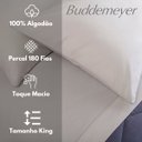 Ver imagem 5 de Jogo de Cama - King Size - Basic Percalle - 4 Peças - 180 Fios - 100% Algodão - Buddemeyer Cor: Bege