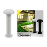 Poste Balizador Luminária Cogumelo Piso Jardim 45cm Branco - 1
