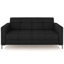 Ver imagem 3 de Sofá 2 Lugares Sala Living Industrial 160cm Senna K01 Veludo Preto - Lyam Decor