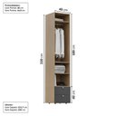 Ver imagem 4 de Guarda-Roupa 2 Módulos 1 Porta 3 Prateleiras 2 Gavetas Frame CabeCasa MadeiraOriginals