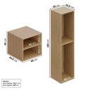 Ver imagem 5 de Guarda-Roupa 2 Módulos 1 Porta 3 Prateleiras 2 Gavetas Frame CabeCasa MadeiraOriginals