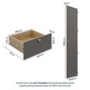 Ver imagem 6 de Guarda-Roupa 2 Módulos 1 Porta 3 Prateleiras 2 Gavetas Frame CabeCasa MadeiraOriginals