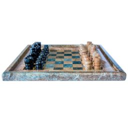 Jogo Xadrez Damas de Pedra Sabão Médio - 3