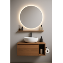 Ver imagem 1 de Gabinete para Banheiro 70cm Armário Suspenso e Prateleira sem Furos