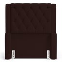 Ver imagem 3 de Cabeceira Atena para Cama Box Solteiro 90cm Capitonê com Frame Sintético Marrom - Abmaza