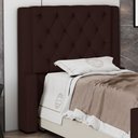 Ver imagem 2 de Cabeceira Atena para Cama Box Solteiro 90cm Capitonê com Frame Sintético Marrom - Abmaza