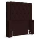 Ver imagem 1 de Cabeceira Atena para Cama Box Solteiro 90cm Capitonê com Frame Sintético Marrom - Abmaza