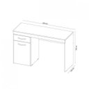 Ver imagem 3 de Escrivaninha Vitoria 1 porta 1 gaveta Branca - Demóbile