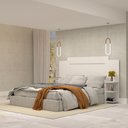Ver imagem 2 de Cabeceira de Cama Casal Extensivel com Prateleiras 100% em MDF Isabela ACP Móveis Branco