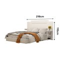 Ver imagem 3 de Cabeceira de Cama Casal Extensivel com Prateleiras 100% em MDF Isabela ACP Móveis Branco