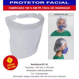 CONJ 3 Máscara Proteção Facial Anti Respingos Transparente MASK MASK PP - 1