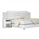 Ver imagem 3 de Cabeceira Triunfo Casal com 2 Mesas de Apoio Acopladas Branco - Demóbile