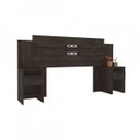 Ver imagem 3 de CABECEIRA TRIUNFO CASAL EBANO TOUCH COM 2 MESAS DE APOIO ACOPLADAS - DEMÓBILE