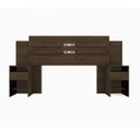 Ver imagem 2 de CABECEIRA TRIUNFO CASAL EBANO TOUCH COM 2 MESAS DE APOIO ACOPLADAS - DEMÓBILE