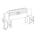 Ver imagem 4 de CABECEIRA TRIUNFO CASAL EBANO TOUCH COM 2 MESAS DE APOIO ACOPLADAS - DEMÓBILE