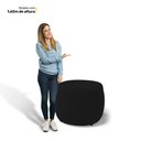 Ver mais imagens de Conjunto 03 Puffs Decorativos Living Aisha Orgânico Suede Preto - Desk Design
